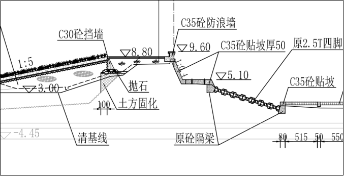 台州市循环经济产业集聚区海塘提升工程设计图(局部,固化土部分) 台州市循环经济产业集聚区海塘提升工程设计图(局部,固化土部分)